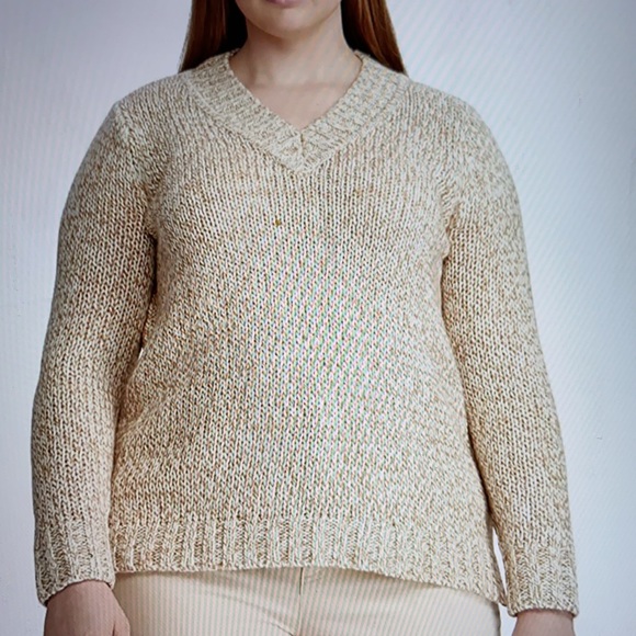 CHAPS Women’s Plus Size Long Sleeves V-Neck Sweater Size XXL - Picture 2 of 9